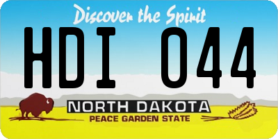 ND license plate HDI044