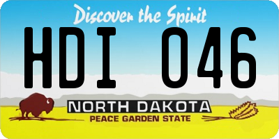 ND license plate HDI046