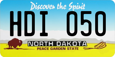 ND license plate HDI050