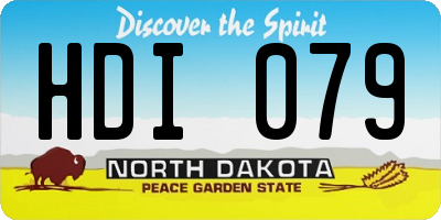 ND license plate HDI079