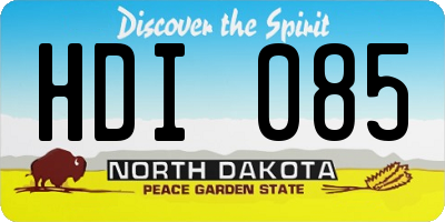 ND license plate HDI085