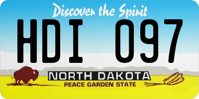 ND license plate HDI097