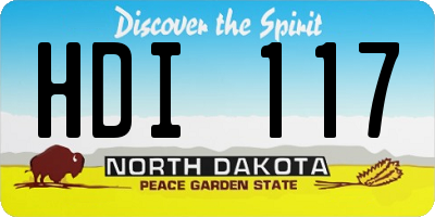 ND license plate HDI117