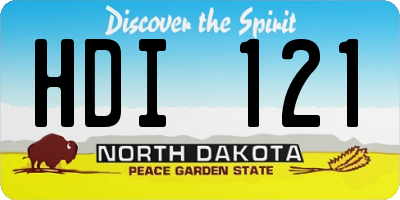 ND license plate HDI121
