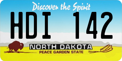 ND license plate HDI142