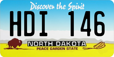 ND license plate HDI146