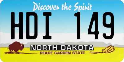 ND license plate HDI149