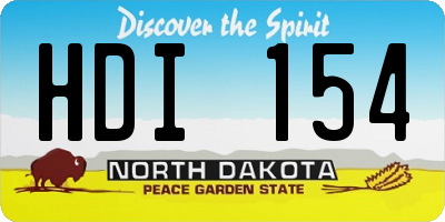 ND license plate HDI154
