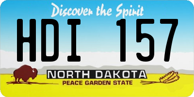 ND license plate HDI157
