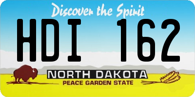 ND license plate HDI162