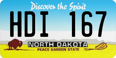 ND license plate HDI167
