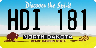 ND license plate HDI181