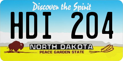 ND license plate HDI204