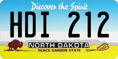 ND license plate HDI212
