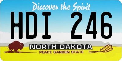 ND license plate HDI246