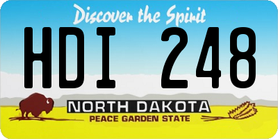 ND license plate HDI248