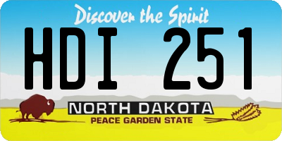 ND license plate HDI251