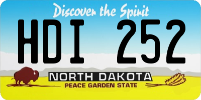 ND license plate HDI252