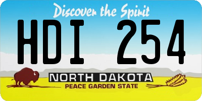ND license plate HDI254