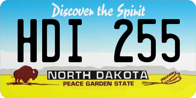 ND license plate HDI255