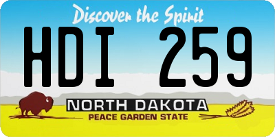 ND license plate HDI259