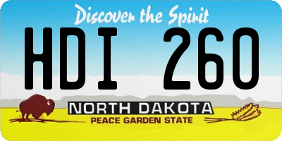 ND license plate HDI260
