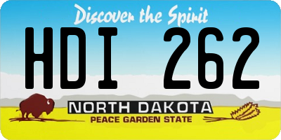 ND license plate HDI262