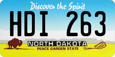 ND license plate HDI263