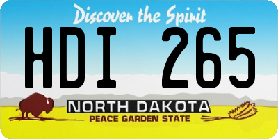 ND license plate HDI265