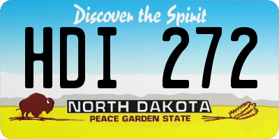 ND license plate HDI272