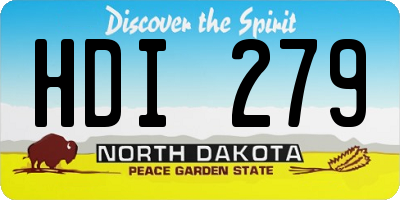 ND license plate HDI279