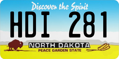 ND license plate HDI281
