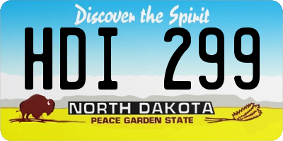 ND license plate HDI299
