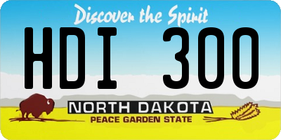 ND license plate HDI300