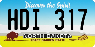 ND license plate HDI317