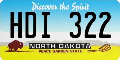 ND license plate HDI322