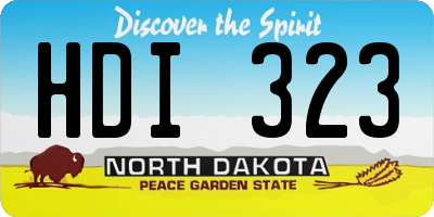 ND license plate HDI323