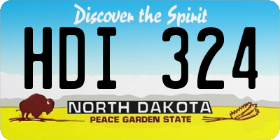 ND license plate HDI324