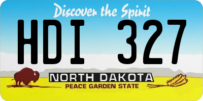 ND license plate HDI327