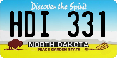 ND license plate HDI331