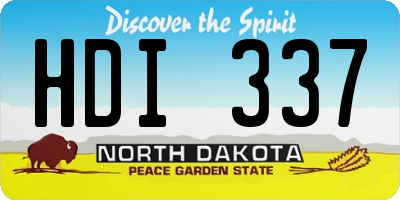 ND license plate HDI337
