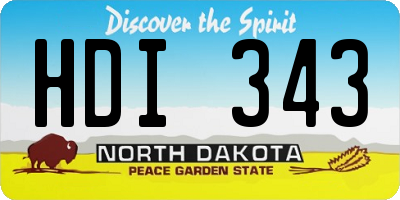 ND license plate HDI343