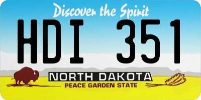 ND license plate HDI351
