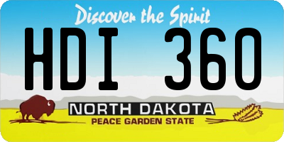 ND license plate HDI360