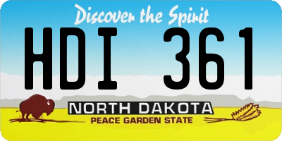 ND license plate HDI361