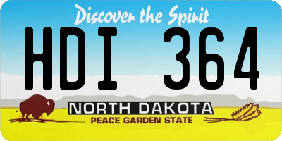 ND license plate HDI364
