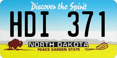 ND license plate HDI371
