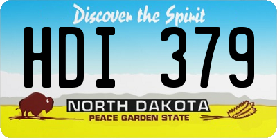 ND license plate HDI379