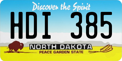 ND license plate HDI385