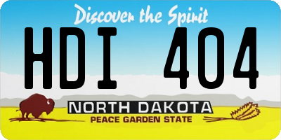ND license plate HDI404